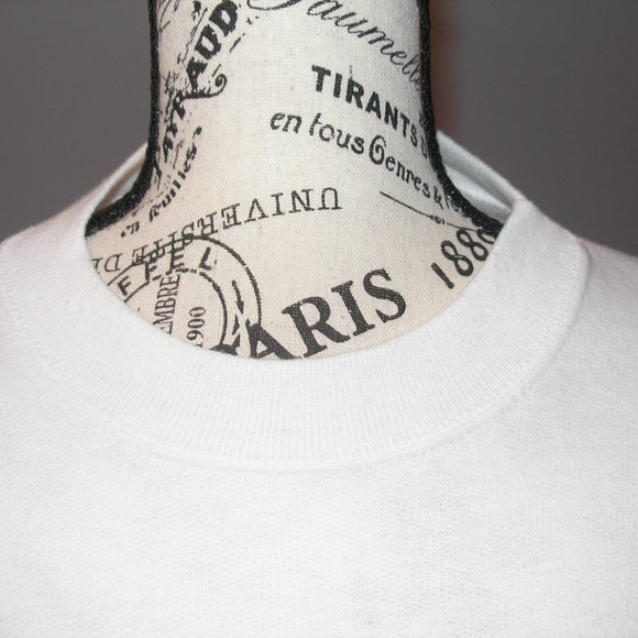 Adult XXL 54/56 Embroidered Snowman Hanes White Sweatshirt Tis The Season - Picture 4 of 10